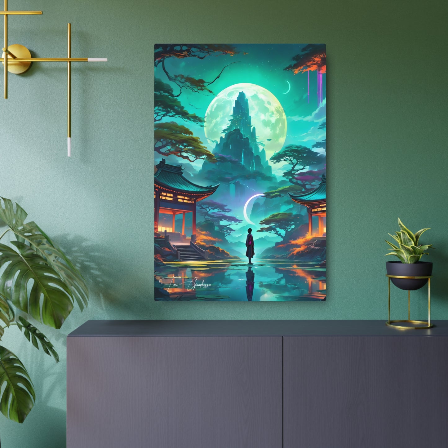 Zen Reflections: Balance 🇺🇸 US Shipping- Anime Art on Metal Poster