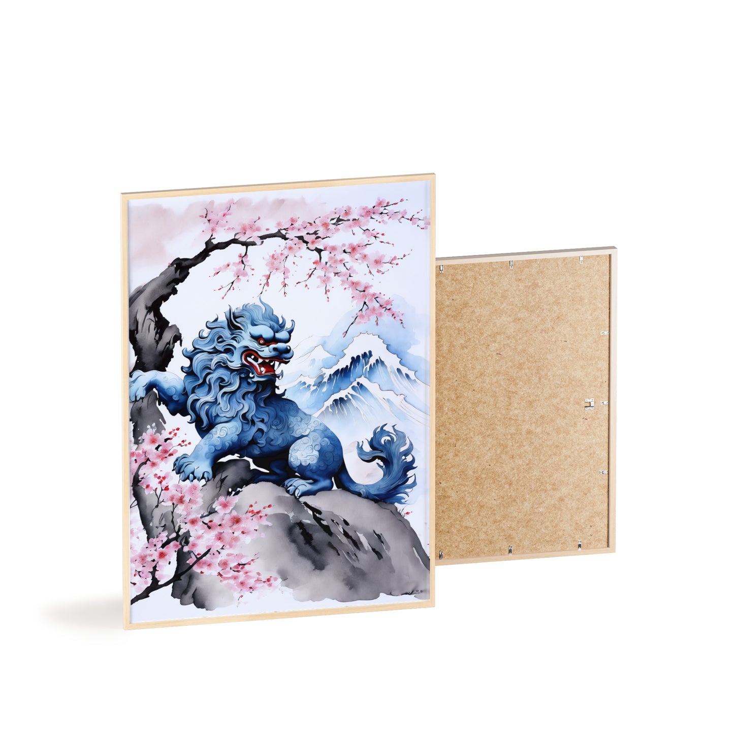 Sumi-e Art - Komainu • Traditional Japanese Art • Framed