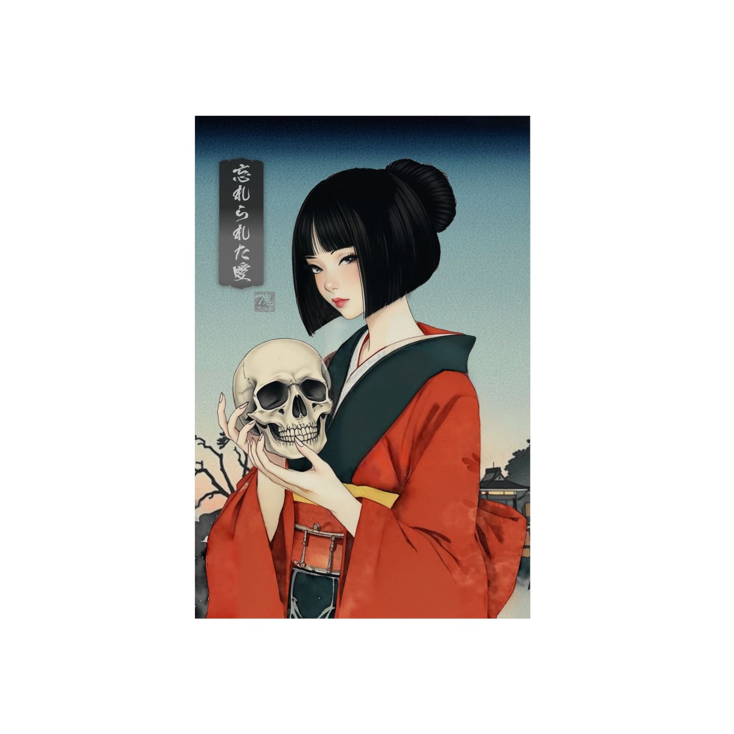 Ukiyo-e Art - Forgotten love 🇩🇪 GER Shipping - Traditional Japanese Art on Metal Poster