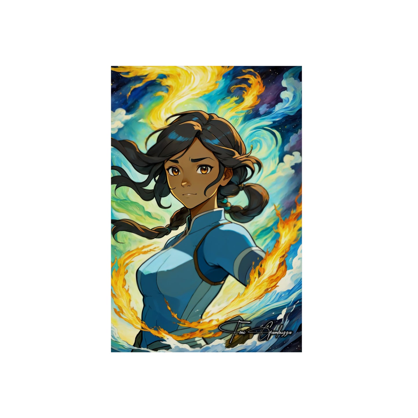 Avatar Korra Portrait 🇩🇪 GER Shipping - Anime Art on Metal Poster