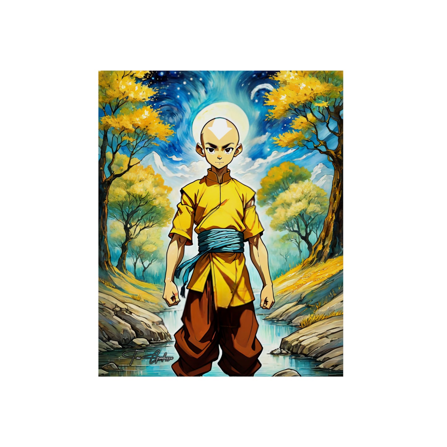 Avatar Aang 🇩🇪 GER Shipping - Anime Art on Metal Poster