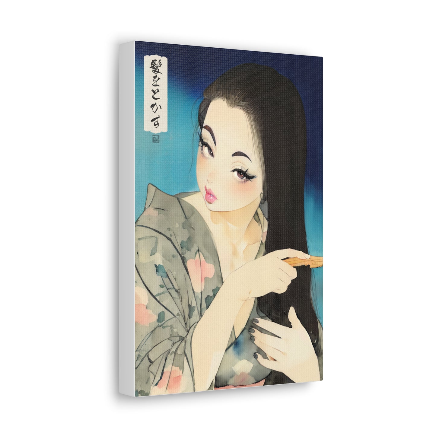 Ukiyo-e Art  - Combing Hair • Traditional Japanese Art on high quality Canvas