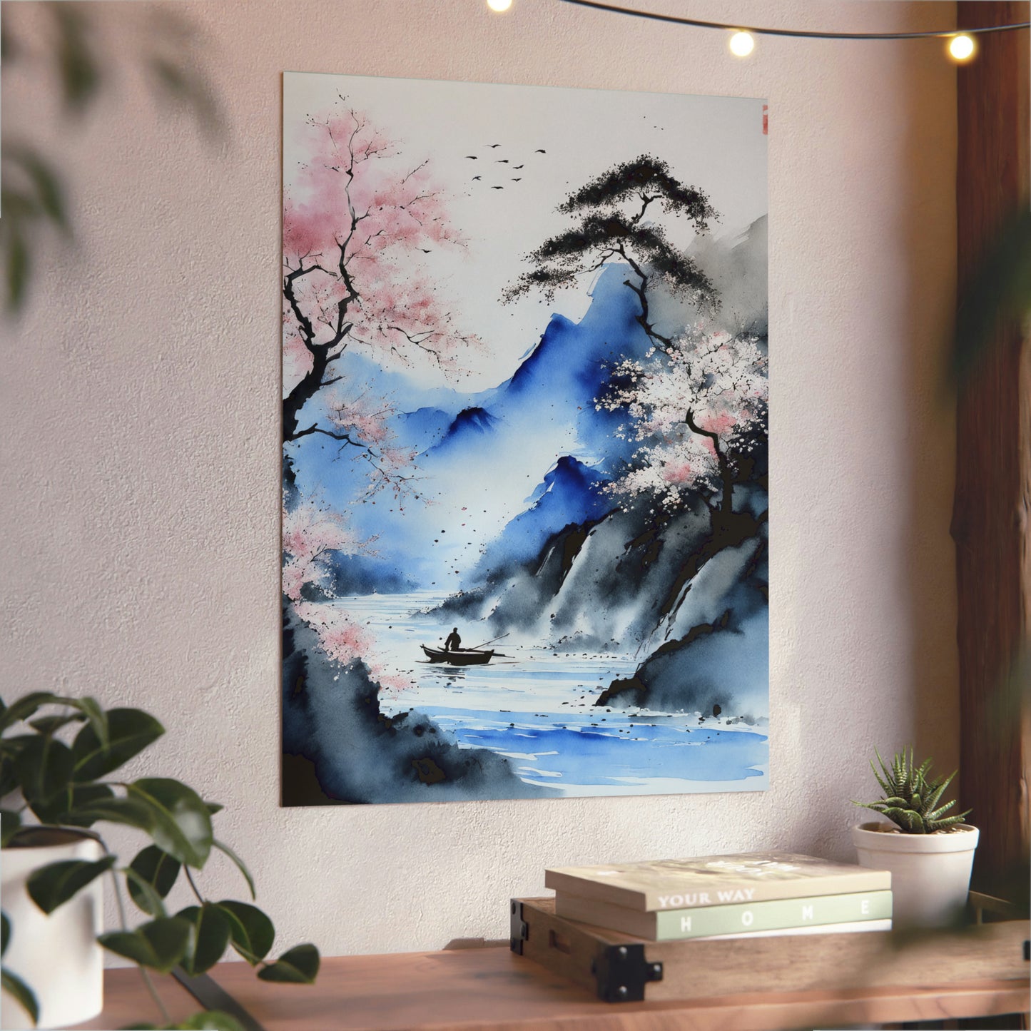 Sumi-e Art - Silent waters 🇩🇪 GER Shipping - Traditional Japanese Art on Metal Poster