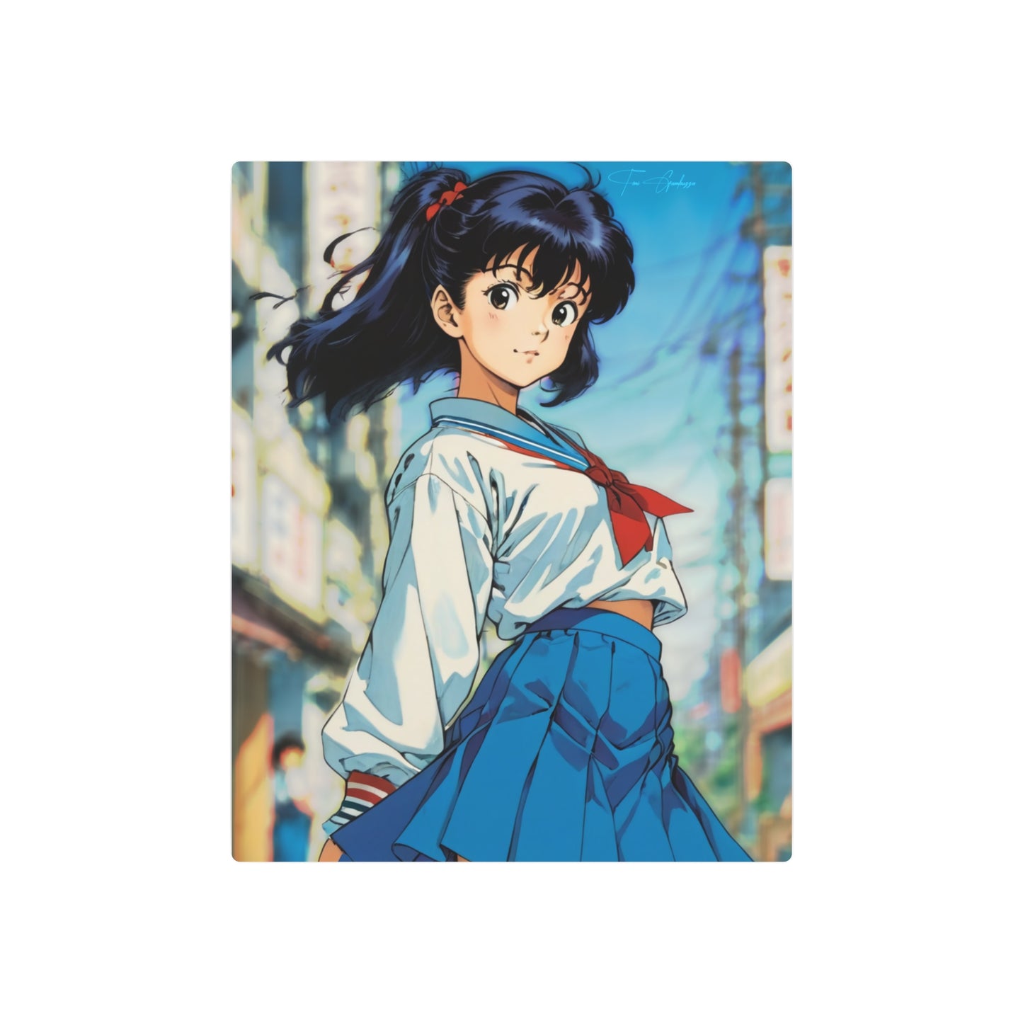 City Pop Collection - Sayori from the docks 🇺🇸 US Shipping - Anime Art on Metal Poster