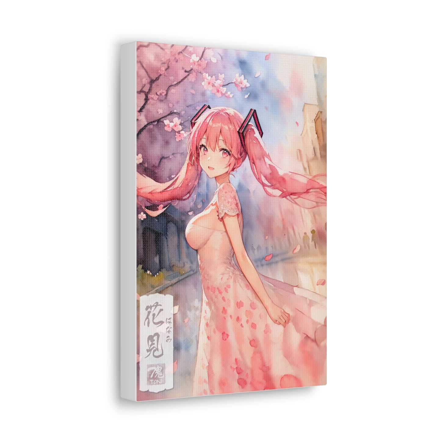 Hanamiku - Watercolor Anime Art on high quality Canvas