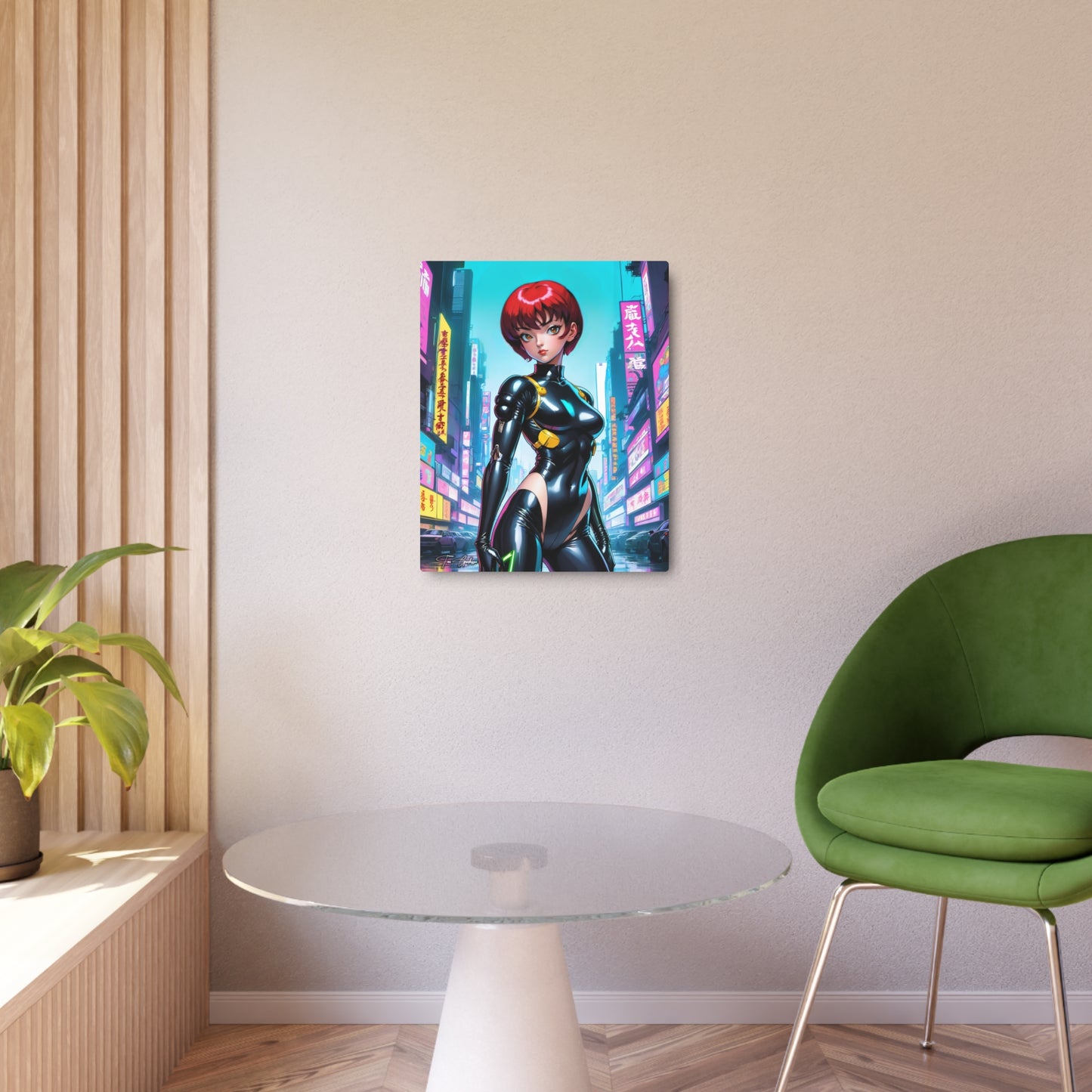 Cyberpunk Ranma Chan 🇺🇸 US Shipping - Anime Art on Metal Poster