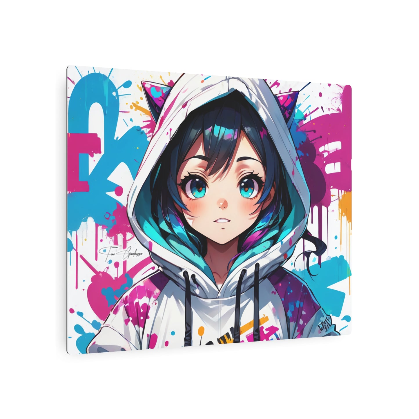 Manga Mural: Kohana 🇺🇸 US Shipping - Anime Graffiti Art on Metal Poster