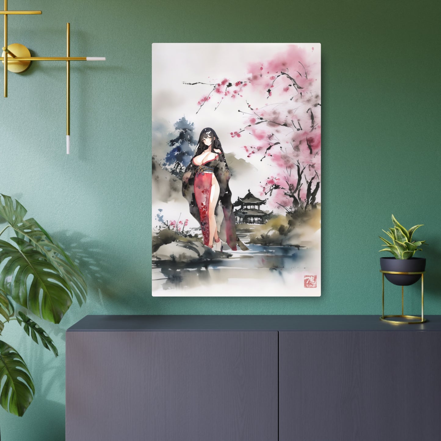 Sumi-e Art - Farben der Stille 🇺🇸 US Shipping - Traditional Japanese Art on Metal Poster