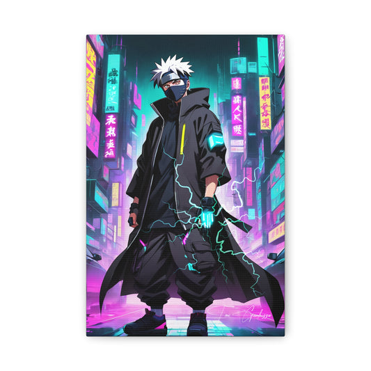 Cyberpunk Kakashi - Anime Art on high quality Canvas