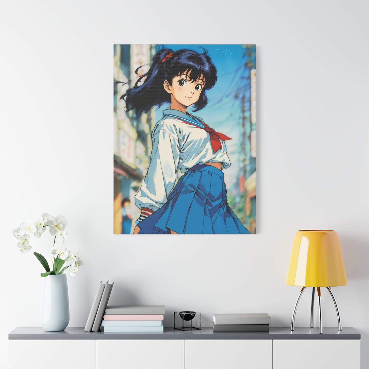 City Pop Collection - Sayori from the docks • Anime Art on high quality Canvas