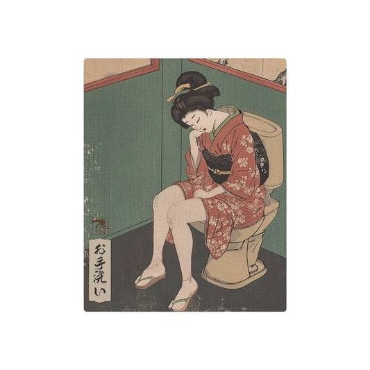 Ukiyo-e Art - Otearai 🇺🇸 US Shipping - Traditional Japanese Art on Metal Poster