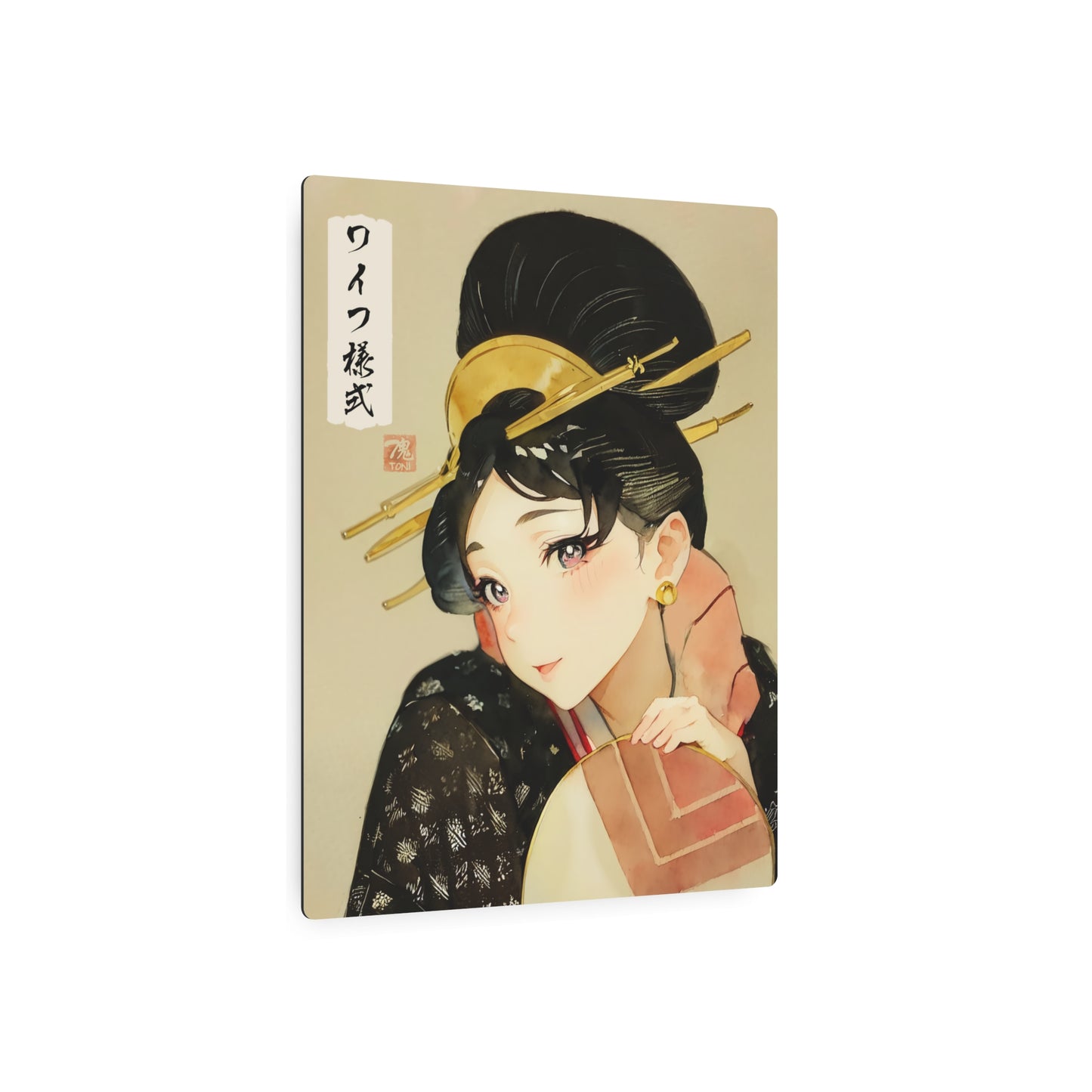 Ukiyo-e Art - Waifu Style 🇺🇸 US Shipping - Traditional Japanese Art on Metal Poster