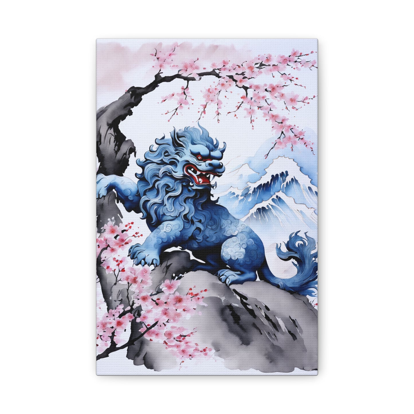 Sumi-e Art  - Komainu • Traditional Japanese Art on high quality Canvas