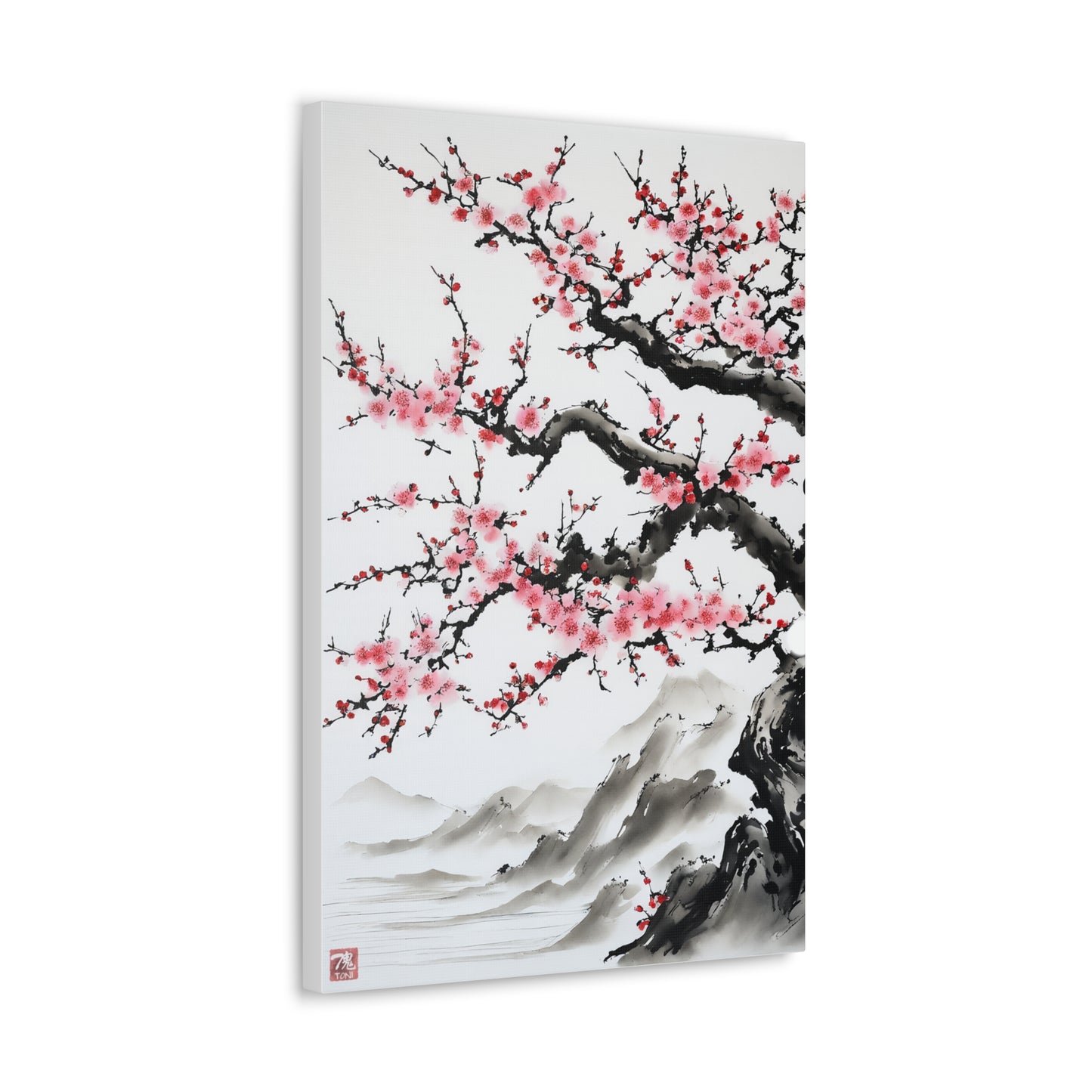 Sumi-e Art - Bodhi Tree • Traditional Japanese Art on high quality Canvas