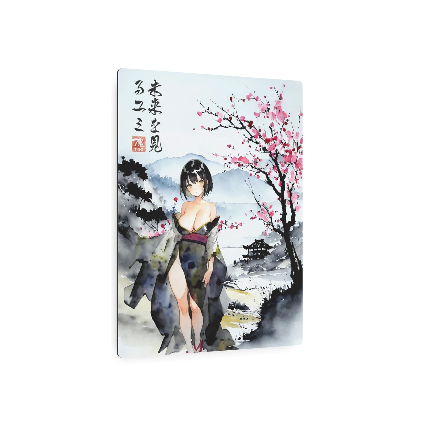 Sumi-e Art - Yumi 🇺🇸 US Shipping - Traditional Japanese Art on Metal Poster