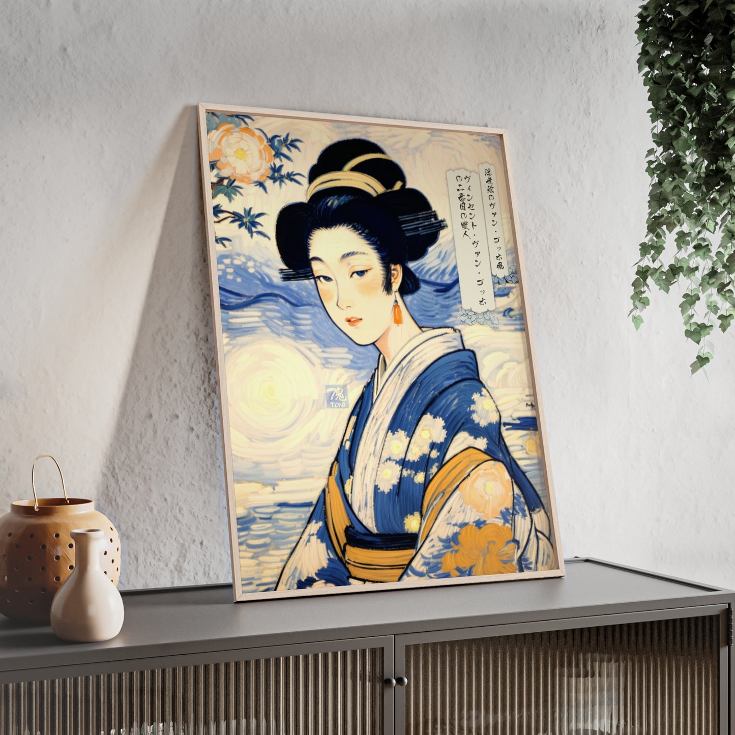 Ukiyo-e Art - Vincent van Gogh's second mistress • Traditional Japanese Art • Framed