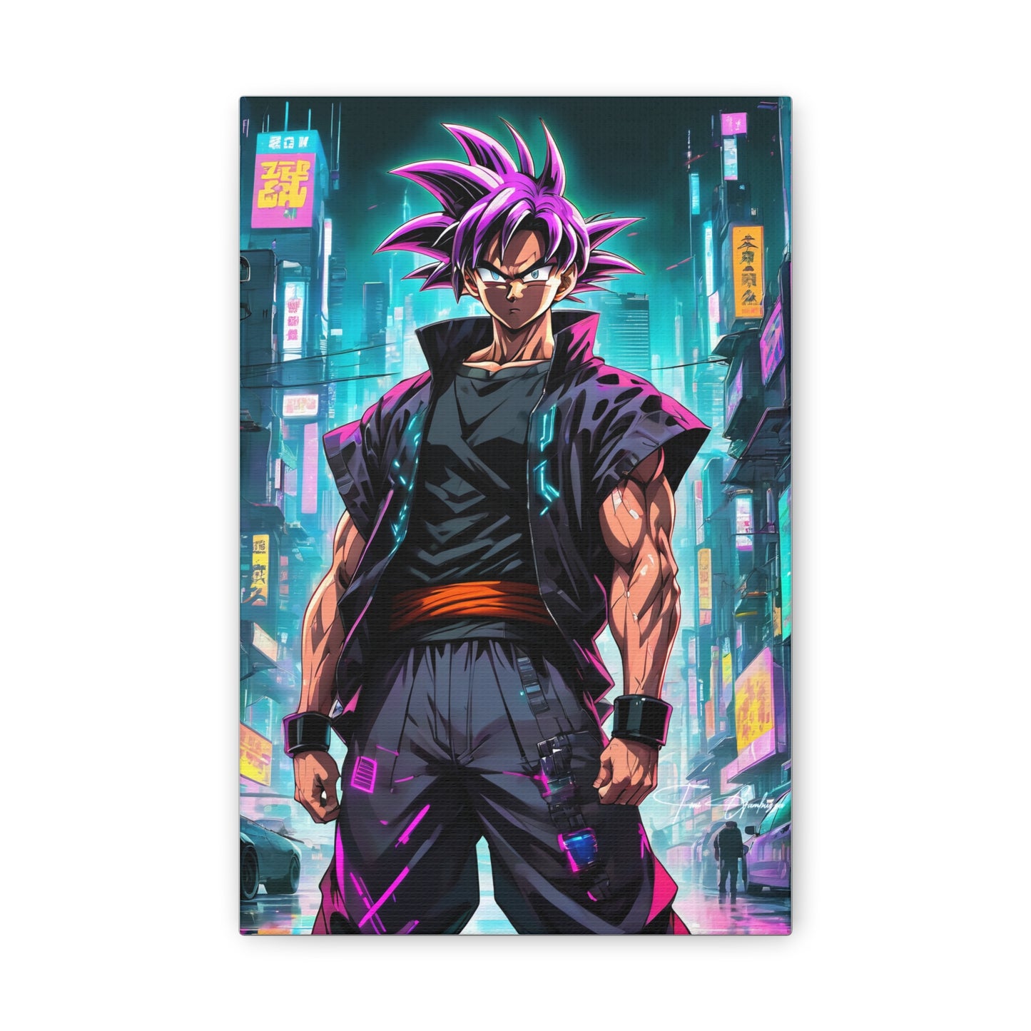 Cyberpunk Ultra Ego Goku - Anime Art on high quality Canvas