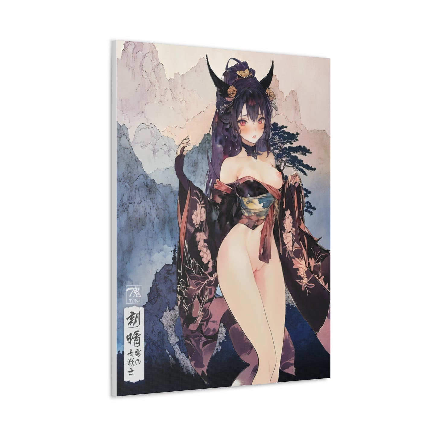 Ukiyo-e Art - Maiden of the Thunder • Traditional Japanese Art on high quality Canvas