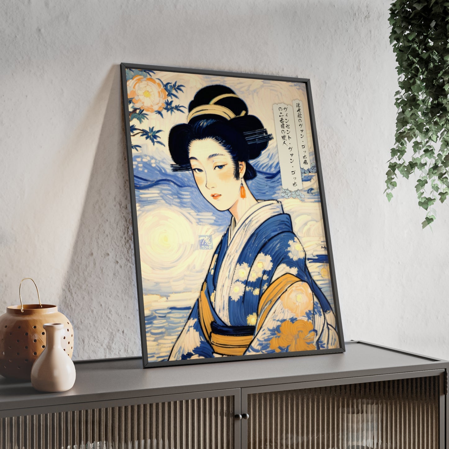 Ukiyo-e Art - Vincent van Gogh's second mistress • Traditional Japanese Art • Framed