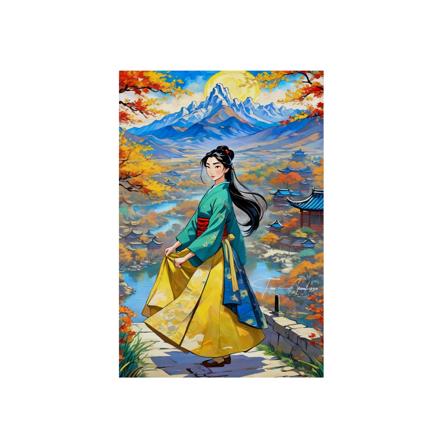 Hua Mulan 🇩🇪 GER Shipping - Anime Art on Metal Poster