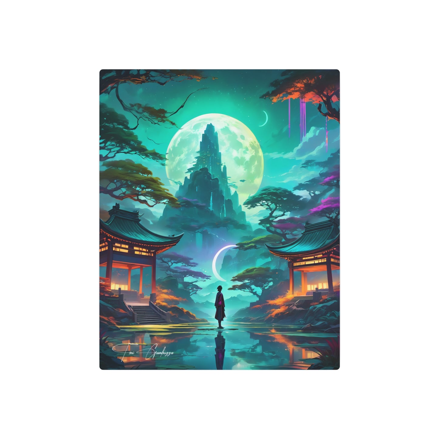 Zen Reflections: Balance 🇺🇸 US Shipping- Anime Art on Metal Poster