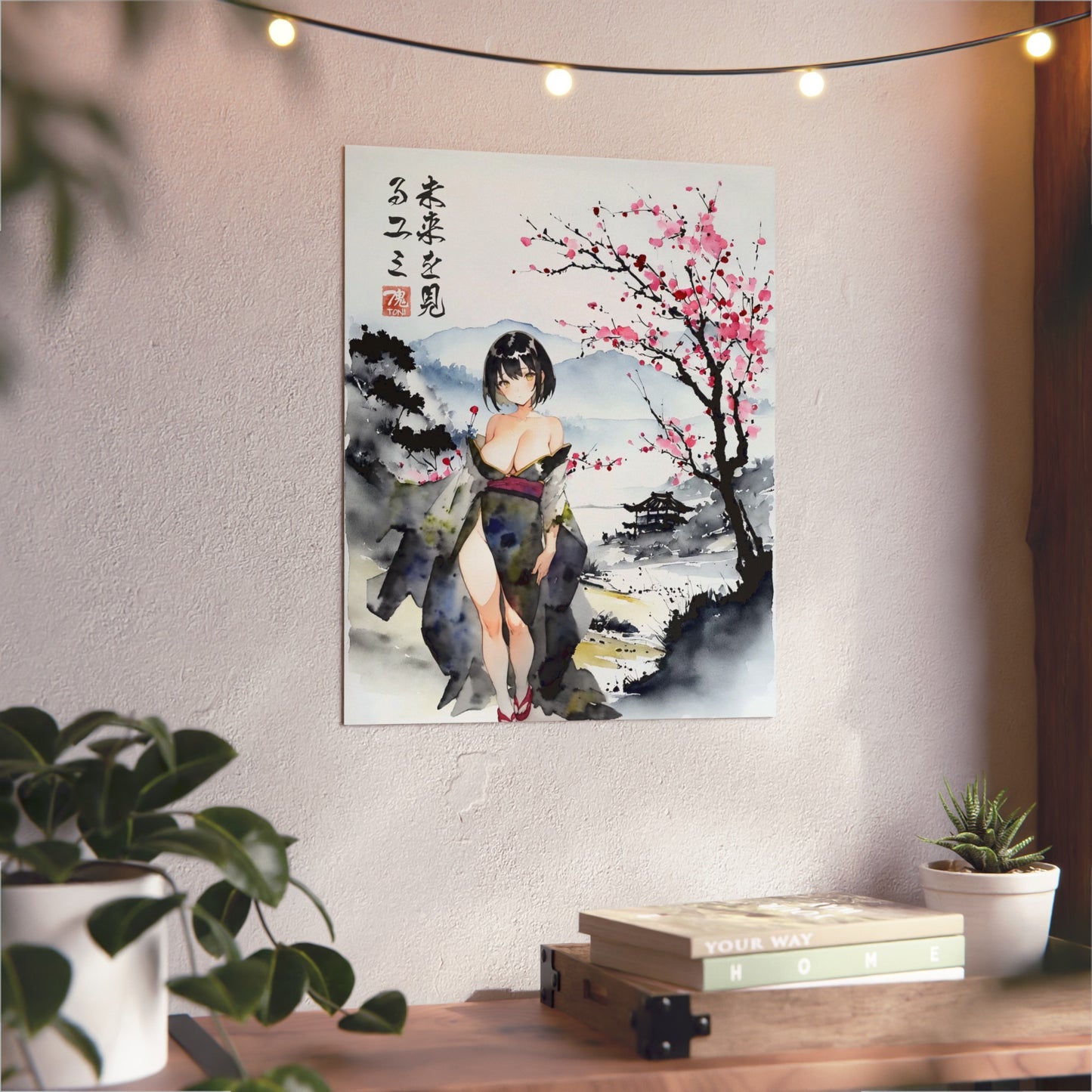 Sumi-e Art - Yumi 🇩🇪 GER Shipping - Traditional Japanese Art on Metal Poster