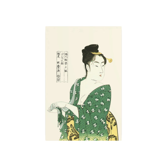 Ukiyo-e Art -  Beauty - by Kitagawa Utamaro  🇺🇸 US Shipping - Traditional Japanese Art on Metal Poster