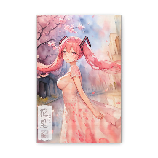 Hanamiku - Watercolor Anime Art on high quality Canvas