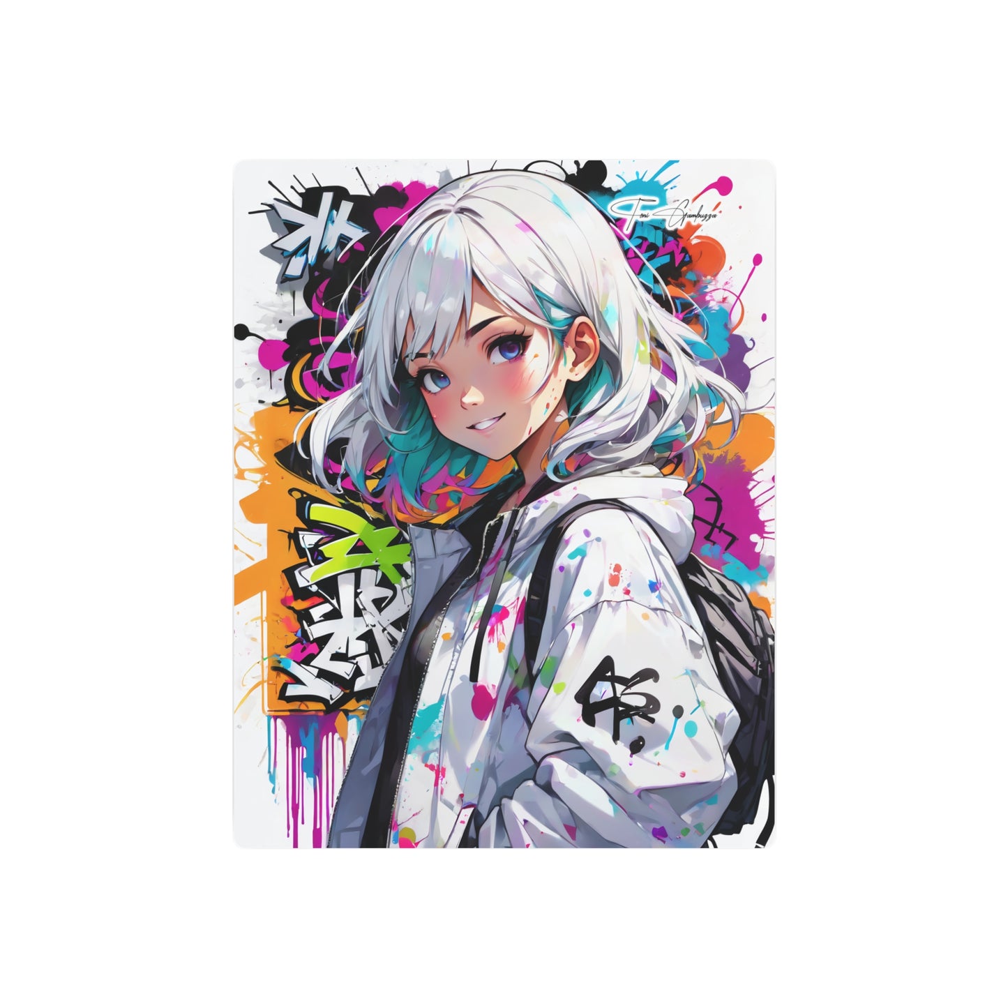 Manga Mural: Koko 🇺🇸 US Shipping - Anime Graffiti Art on Metal Poster