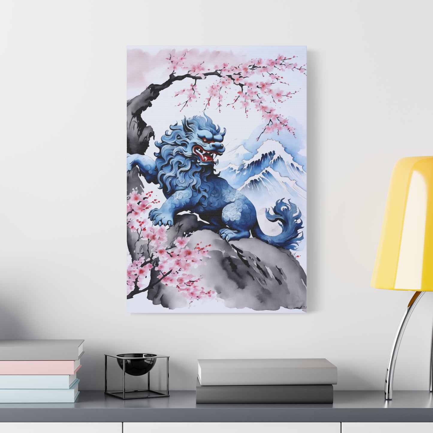 Sumi-e Art - Komainu • Traditional Japanese Art on high quality Canvas