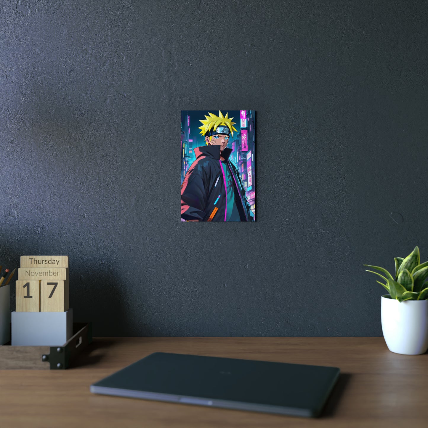 Cyberpunk Naruto 🇩🇪 GER Shipping - Anime Art on Metal Poster