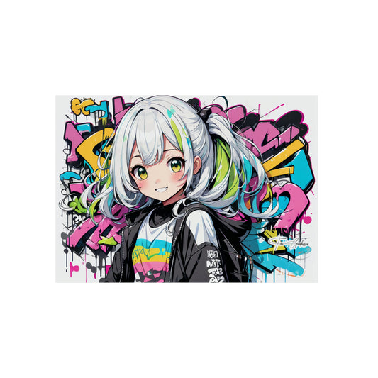 Manga Mural: Tomoyo 🇩🇪 GER Shipping - Anime Graffiti Art on Metal Poster