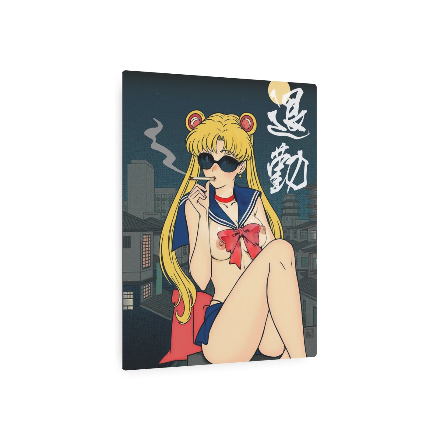 Ukiyo-e Art - End of shift 🇺🇸 US Shipping - Traditional Japanese Art on Metal Poster