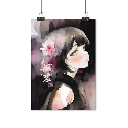 Decay - Watercolor Anime Art on high quality poster