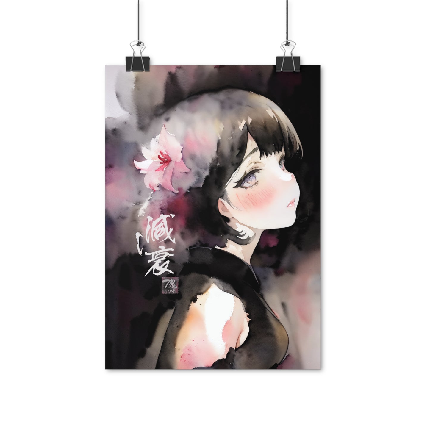 Decay - Watercolor Anime Art on high quality poster