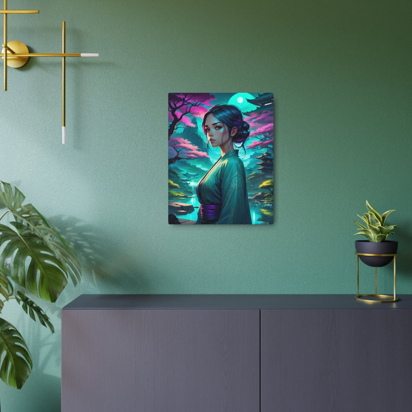 Zen Reflections: Serenity 🇺🇸 US Shipping- Anime Art on Metal Poster