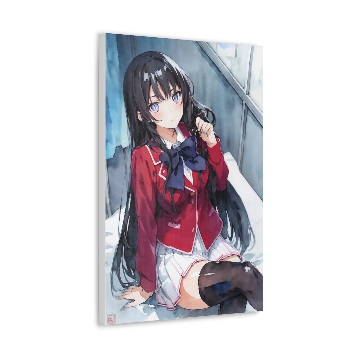 Suzune - Watercolor Anime Art on high quality Canvas