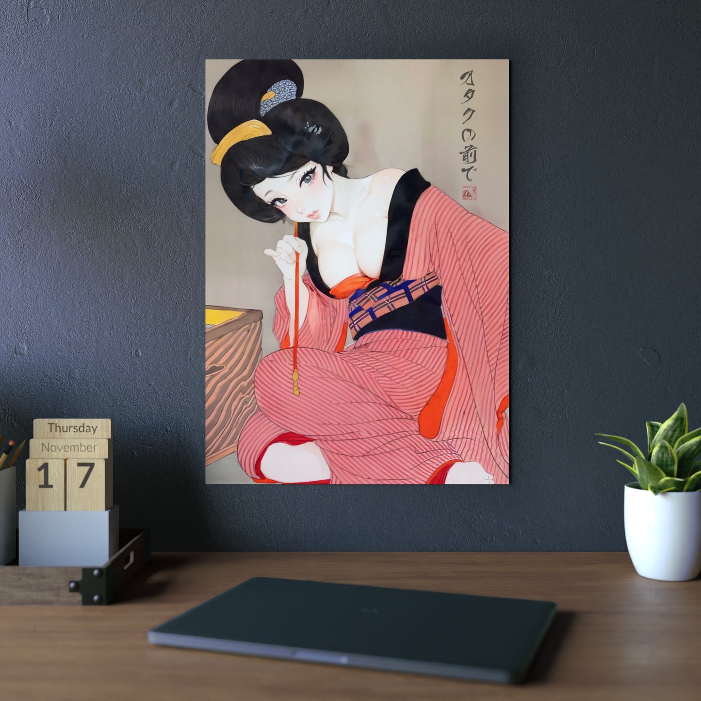 Ukiyo-e Art - Before the otaku 🇩🇪 GER Shipping - Traditional Japanese Art on Metal Poster