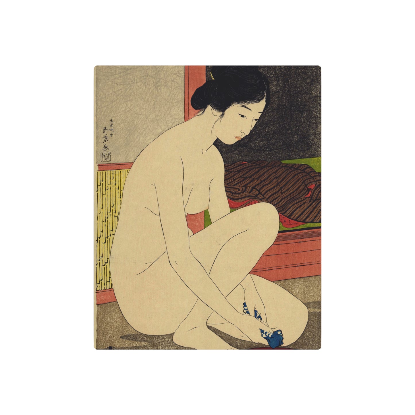 Shin Hanga Art - Goyō Hashiguchi (1915) Yokugo no onna 🇺🇸 US Shipping - Traditional Japanese Art on Metal Poster