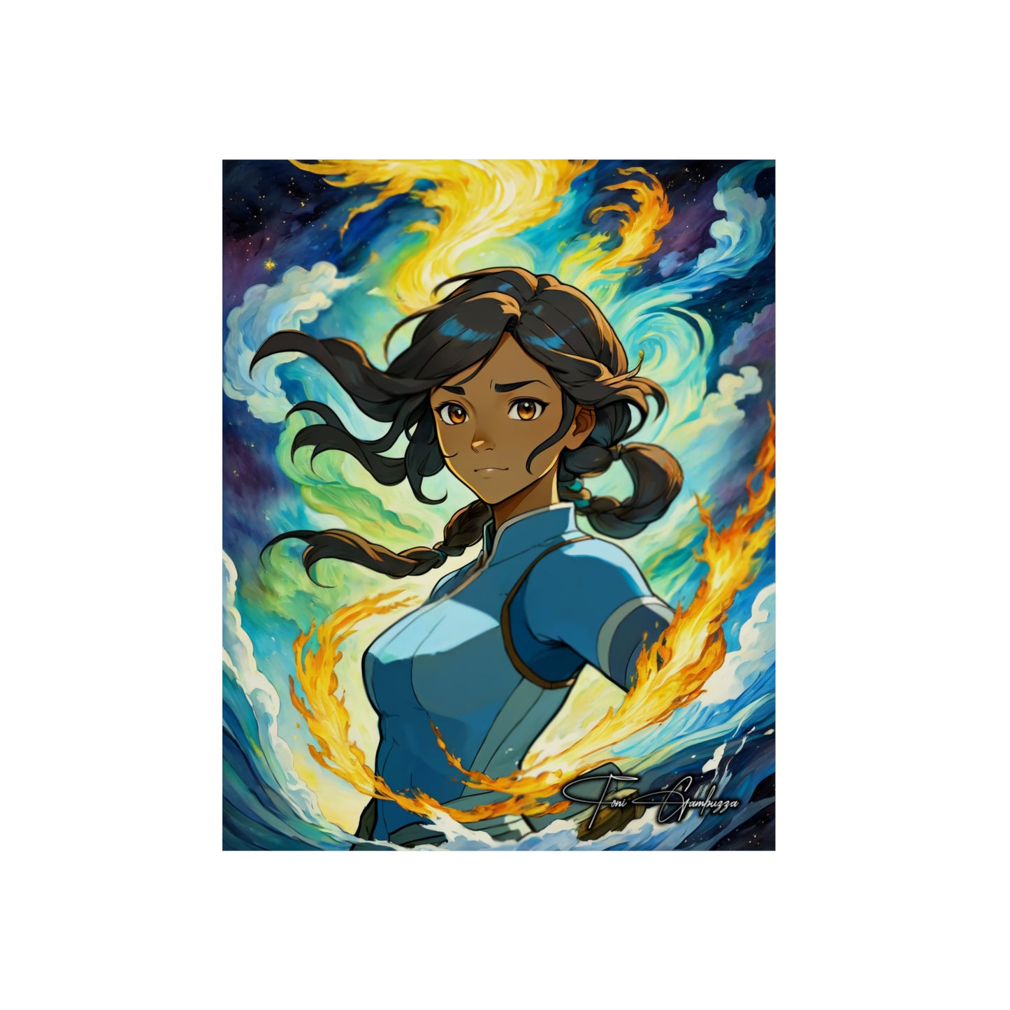 Avatar Korra Portrait 🇩🇪 GER Shipping - Anime Art on Metal Poster