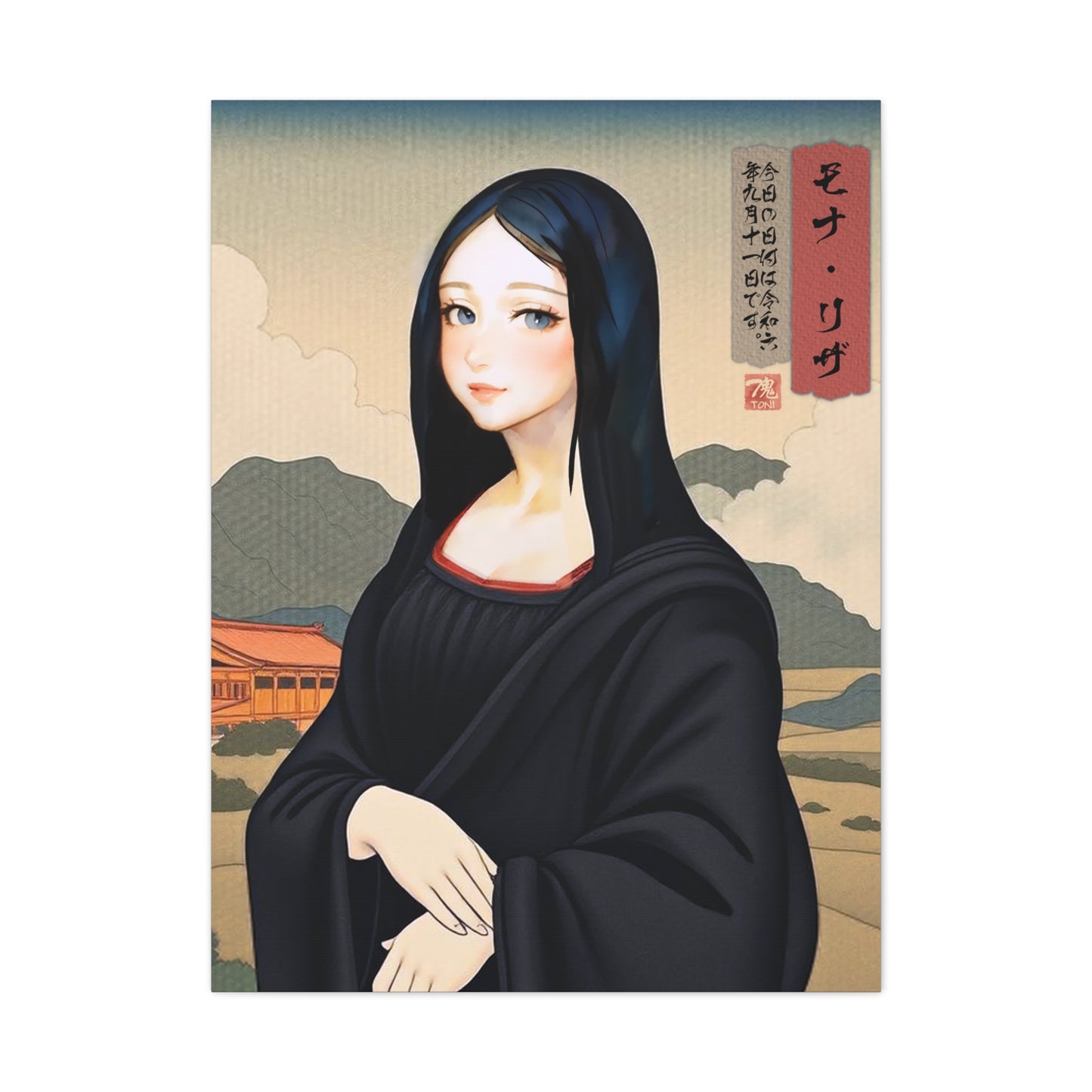 Ukiyo-e Art - Mona Risa • Traditional Japanese Art on high quality Canvas