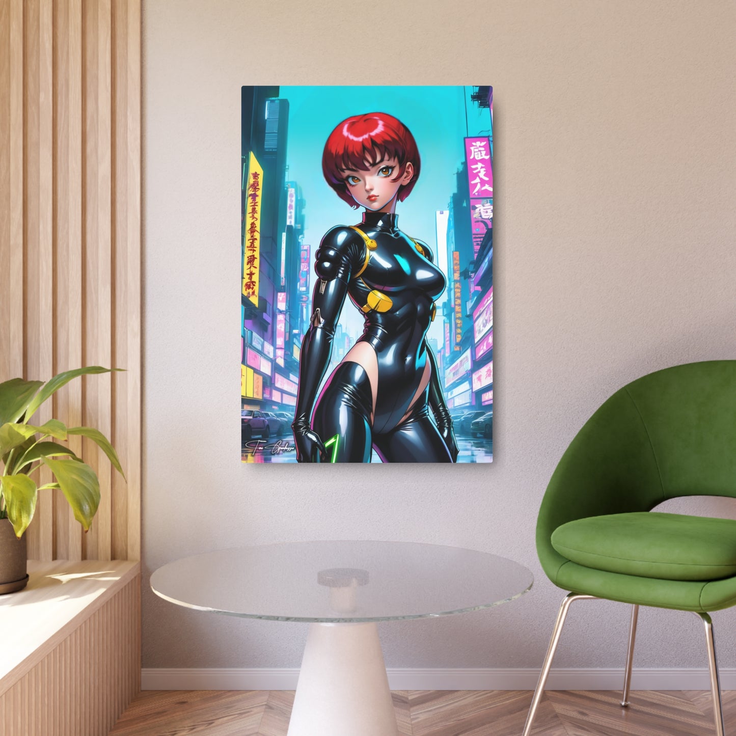 Cyberpunk Ranma Chan 🇺🇸 US Shipping - Anime Art on Metal Poster