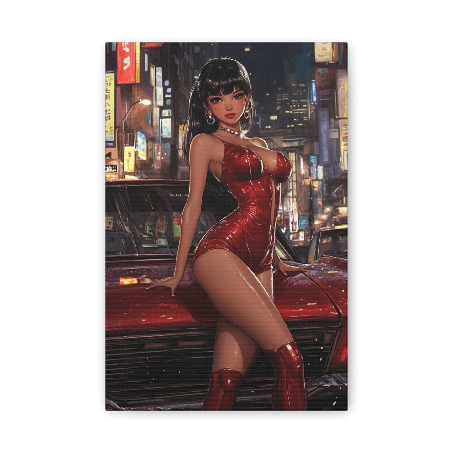 Anime Art • Pin Up 02 • Anime Art on high quality Canvas