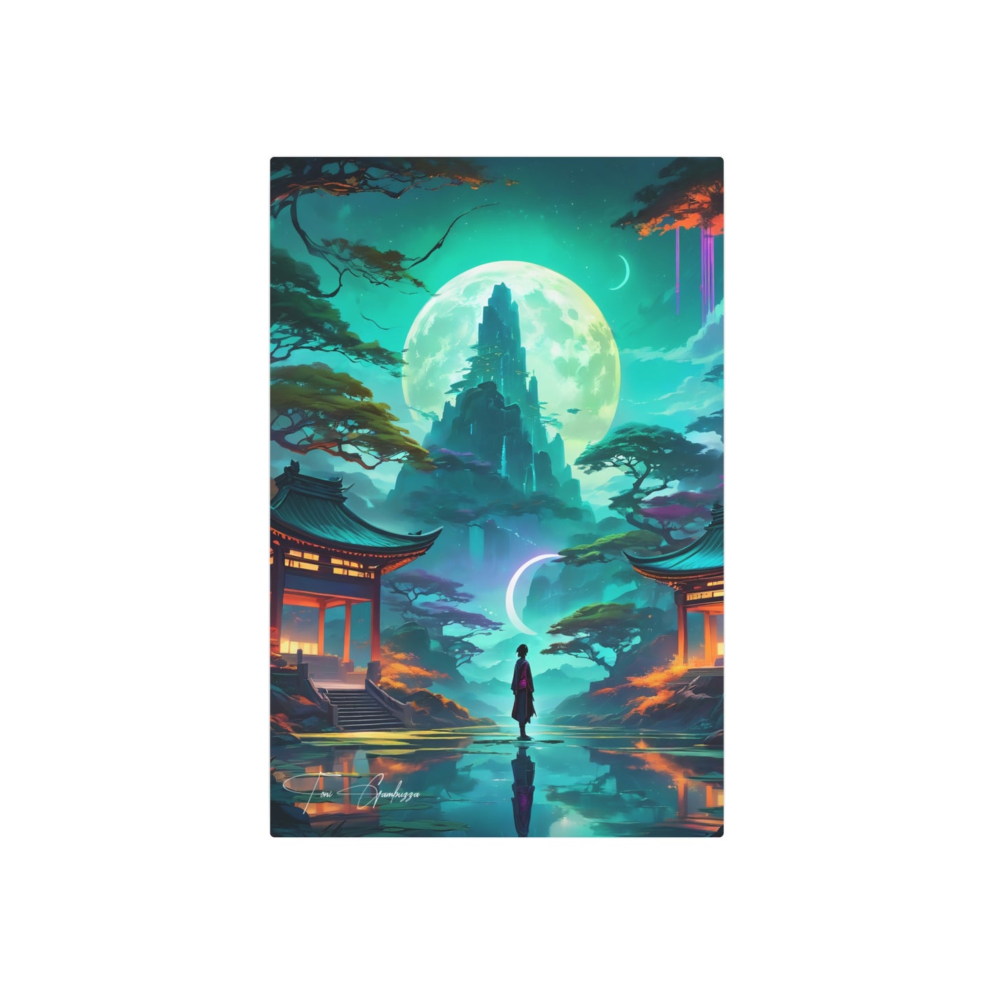 Zen Reflections: Balance 🇺🇸 US Shipping- Anime Art on Metal Poster