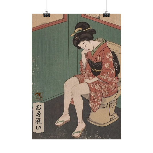 Ukiyo-e Art - Otearai • Traditional Japanese Art on high quality poster