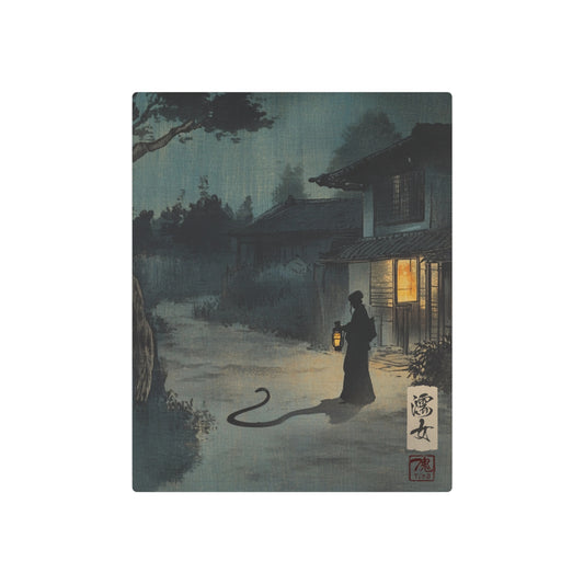 Ukiyo-e Art - Nure-onna's Secret 🇺🇸 US Shipping - Traditional Japanese Art on Metal Poster