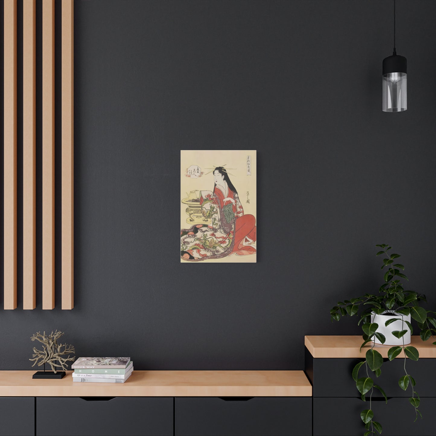 Ukiyo-e Art  - Hanabito of Ogiya • Hosoda Eishi • Traditional Japanese Art on high quality Canvas