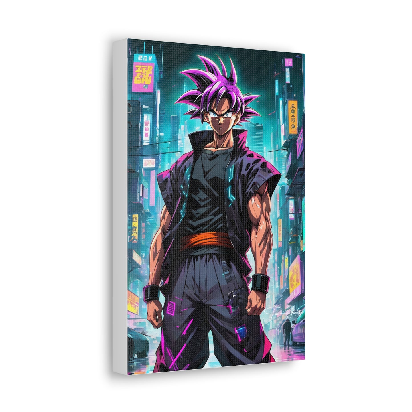 Cyberpunk Ultra Ego Goku - Anime Art on high quality Canvas