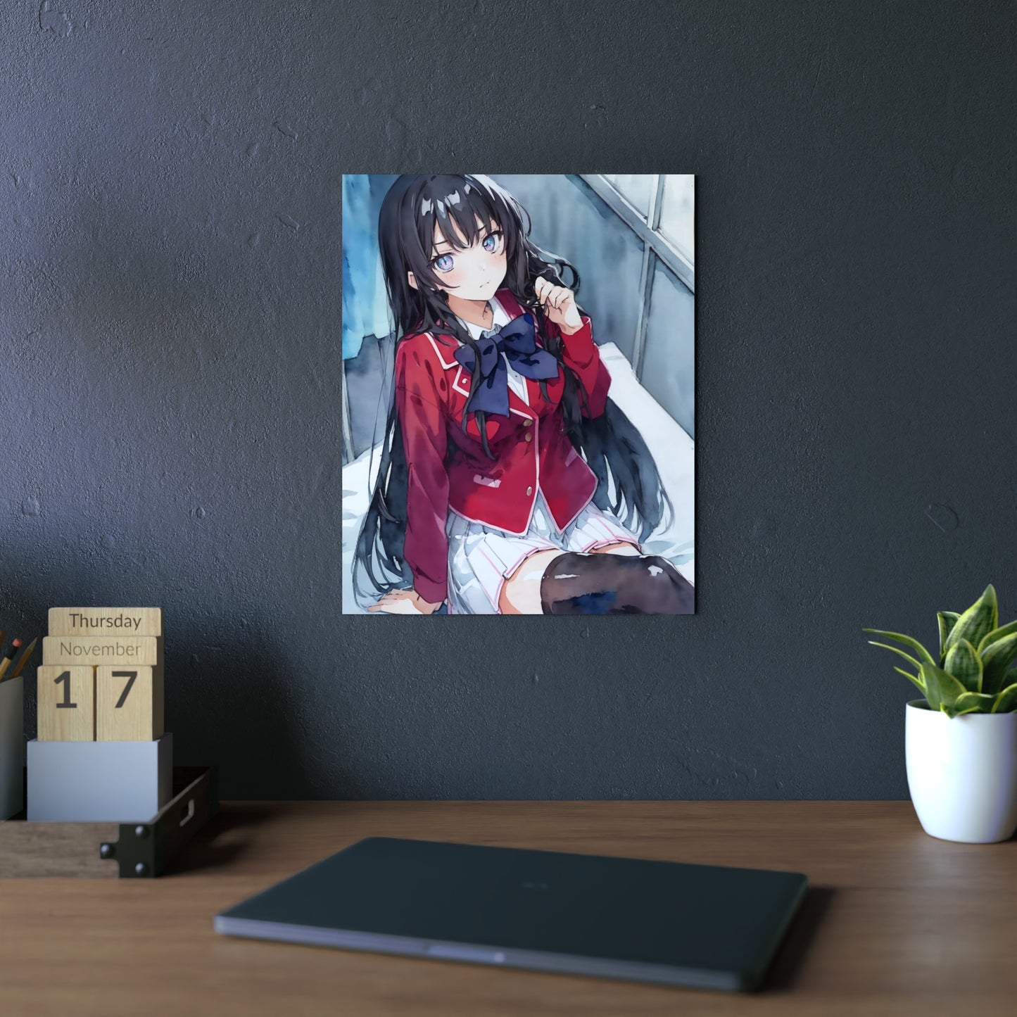 Suzune 🇩🇪 GER Shipping - Watercolor Anime Art on Metal Poster