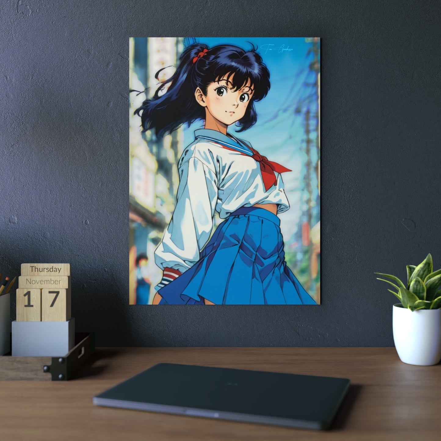 City Pop Collection - Sayori from the docks 🇩🇪 GER Shipping - Anime Art on Metal Poster